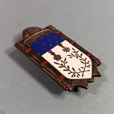 INSIGNE MILITAIRE SAPEURS POMPIER BATAILLON DE LA VILLE DE REIMS FABRICATION DES ANNEES 1940